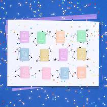 Revenda Borracha Signos Pastel Trend Pote com 24 Unidades - Leo&Leo/ WX Gift