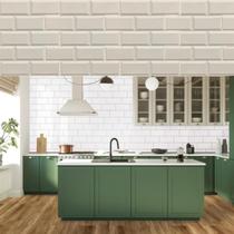 Revestimento 3D parede 50X50 tendencia cozinha kit 16 placas