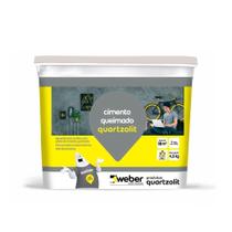 Revestimento acrílico semi-brilho cimento queimado cinza escuro 4,5Kg Quartz - Weber Quartzolit