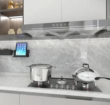 Revestimento Adesivo de Cozinha Mármore Cinza e Granito Alto Brilho 2Metros x 60cm Resistente a Água, óleo e Alta temperatura - Incasa