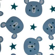 Revestimento adesivo papel de parede 5M x 45cm PVC Urso Azul