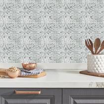 Revestimento adesivo para backsplash RoomMates TIL4623FLT branco 27 x 27 cm, 4 unidades