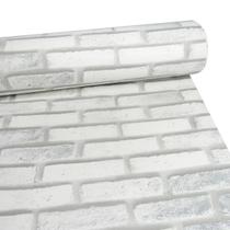 Revestimento Adesivo Tijolo Branco Cinza Autocolante Lavável 3D Cozinha Quarto Sala Box Banheiro