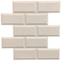 Revestimento branco pvc 40 placas tijolinho metro white decoracao de parede - ILOVE3D