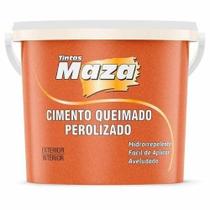 Revestimento Cimento Queimado Laranja Perolizado 3kg Maza