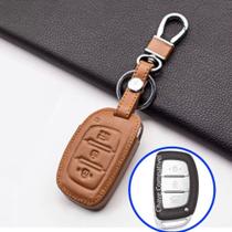 Revestimento Couro Capa Chaveiro Chave Presencial Hyundai Creta Elantra Hb20x Azera Santa Fé Revestimento Couro Capa Chaveiro Chave Presencial Hyundai Creta Elantra Hb20x Azera Santa Fé