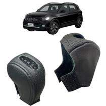 Revestimento Couro Capa Manopla Câmbio Automático Volkswagen T-cross 2019 2020 2021 2022