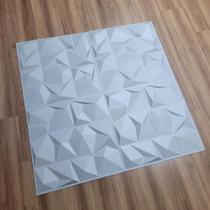 Revestimento de Parede Placas PVC 3D Londres Cinza 50x50cm