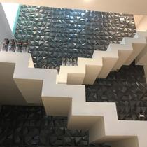 Revestimento de Parede Placas PVC 3D Londres Preta 50x50cm - decor parede interiores
