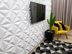 Revestimento Painel Parede Placas 3D 50Cm 50Cm Impermeavel
