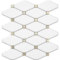Revestimento para backsplash de cozinha STICKGOO com aparência de mármore em PVC 32 x 32 cm