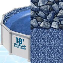 Revestimento para Piscina Shop Square Redondo 18 pés Overlap Boulder Beach Revestimento para Piscina Shop Square Redondo 18 pés Overlap Boulder Beach