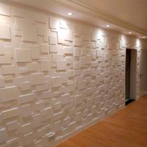 Revestimento Parede 3D Plastico Ilove3D Mod. Quadratto 9M² Revestimento Parede 3D Plastico Ilove3D Mod. Quadratto 9M²