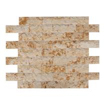 Revestimento Pedra Natural - Travertino Cairo Rústico 10x30cm - Importado - Rockface Revestimento Pedra Natural - Travertino Cairo Rústico 10x30cm - Importado - Rockface