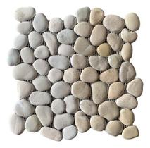 Revestimento Seixo Telado Areia 30x30cm Premium Pedra Natural para Paredes e Pisos