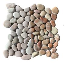 Revestimento Seixo Telado Pedra Natural Caramelo 30x30cm