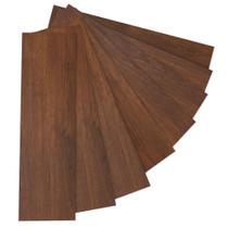 Revestimento Tijolinho Rodabanca Madeira Jacarandá Adesivo Flexivel para Parede 30x7,5 - 24 Un.