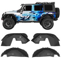 Revestimentos internos de paralama em alumínio Hooke Road para Jeep Wrangler JK 07-18 Revestimentos internos de paralama em alumínio Hooke Road para Jeep Wrangler JK 07-18