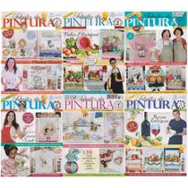 Revista Artesanato Em Tecidos Talentos Pintura Enxoval Bebê Lençol Fraldas Babadores Kit 6 Volumes - Castelo Editora