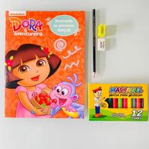 Revista Infantil Ativ. Dora Aventureira C/ Lápis + Massinha