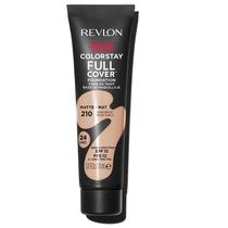 Revlon ColorStay Full Cover Longwear Matte Foundation, Heat & Sweat Resistant Lightweight Face Makeup, Sand Bege (210), 1.0 oz