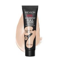 Revlon ColorStay Full Cover Longwear Matte Foundation, maquiagem facial leve resistente ao calor e ao suor, lustre (150), 1,0 oz