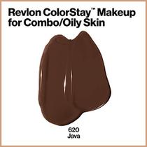 Revlon ColorStay Liquid Foundation Maquiagem para Combinação/Pele Oleosa SPF 15, Cobertura Longwear Média-Completa com Acabamento Matte, Java (620), 1.0 oz