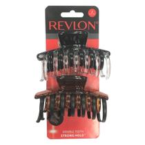 Revlon Double Teeth Presilha Cabelo Garra Marrom/Pto -Pack 2