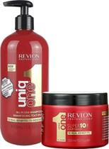 Revlon Professional Uniq One All In One Kit Shampoo 490ml e Máscara 300ml Revlon Professional Uniq One All In One Kit Shampoo 490ml e Máscara 300ml