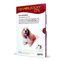 Revolution 12%- Antiparasitário para Cães de 10,1 a 20,0 Kg- com 3 Pipetas