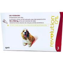 Revolution 12 Antiparasitário para Cães de 10,1 a 20kg Zoetis 3 Ampolas
