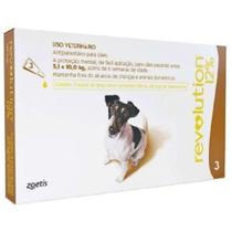 Revolution 5,1 e 10 kg antiparasitário 1 pipeta individual