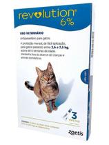 Revolution 6% Antiparasitário para Gatos 3UNIDADES - Zoetis - ZOETIS