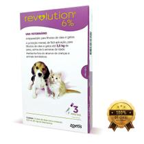 Revolution 6% Cães e Gatos de 2,5kg 3 Pipetas