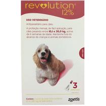 Revolution Antipulgas 12% para Cães de 10,1 a 20kg 3 Pipetas Zoetis