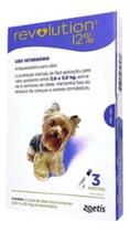 Revolution Antipulgas Para Cães Cão 2,6 A 5 Kg 3 Pipetas 12%