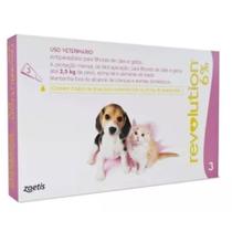 Revolution Cães Gatos Filhotes Até 2,5kg 3 Pipetas Zoetis