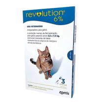 Revolution para Gatos de 2,6kg a 7,5 kg (3 Tubos) - Zoetis