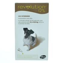 Revolution Zoetis 12% 0.50ml para Cães 5,1Kg a 10kg - 3 bisnagas
