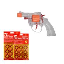 Revólver Brinquedo Transparente Infantil para Brincar com Espoleta