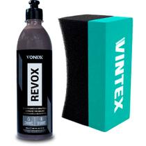 Revox 500ml Pretinho Pneu Acetinado Fosco + Aplicador Vonixx