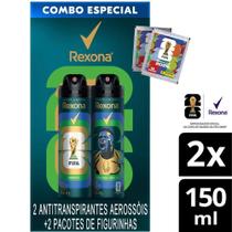 Rexona Desodorante Masculino Antitranspirante Xtracool + Impacto Men Rexona 2x150ml Figurinhas Copa do Mundo da FIFA de 2026