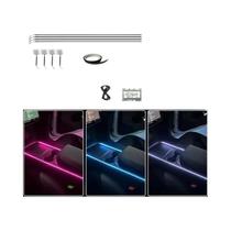 Rgb 64 cores cor completa streamer carro ambiente led luzes interiores universal escondido tira