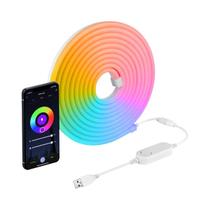 RGB À Prova D'água Wifi Tuya Smart Life LED Strip Lights 5M DC 5V 120 LEDs/M Funciona Com Alexa