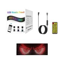 RGB Flexível LED Matrix Pixel Painel De Exibição Tela Bluetooth Carro Graffiti Texto Animação Luz