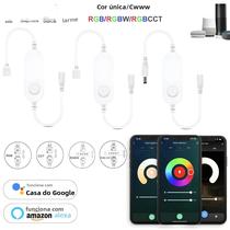 RGB RGBW RGBCCT LED Strip Light Dimmer DC12V-24V Tuya Smart Controller WIFI Regulável Para 5050 2835