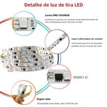 Rgbic Tuya Dreamcolor Led Strip Lights 65,5 Pés 20m Fita Flexível Alexa Google Assistant 60leds/m