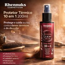 Rhenuks Cosméticos Meu Liso Minha Vida Protetor Térmico 10 em 1 Leave In Anti Frizz Finalizador