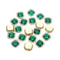 Rhinestones Coloridos Em Forma De Quadrado 20 Peças Botões De Claw DIY Artesanato Decoração De