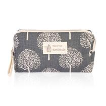 RIAH FASHION Portátil Travel Clutch Cosméticos Bolsa de Maquiagem - Organizador de Higiene Pessoal Bolsa Wristlet Stripe, Floral, Plaid, Cortiça (Bolsa Retângulo - Árvore)